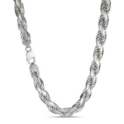 HarlemBling BIG BOSS Rope Chain Necklace - 925 Sterling Silver - 18"-30" - 11mm