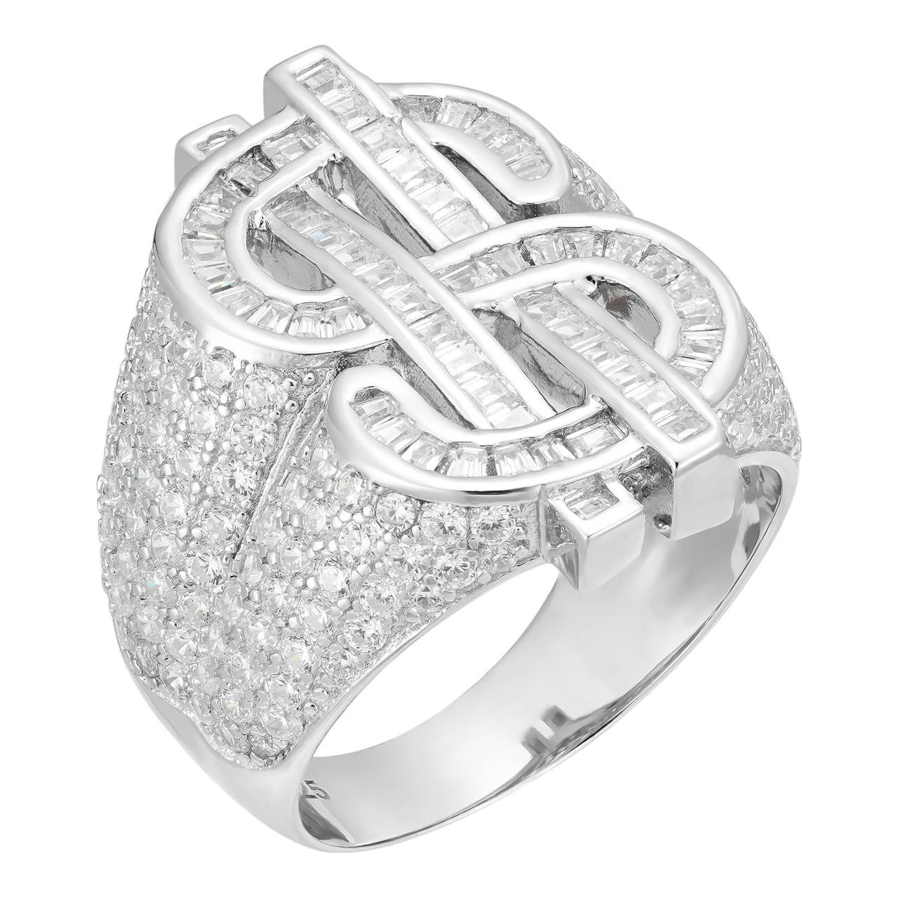 HarlemBling Big Money Iced Out Ring - 925 Silver - CZ Stones