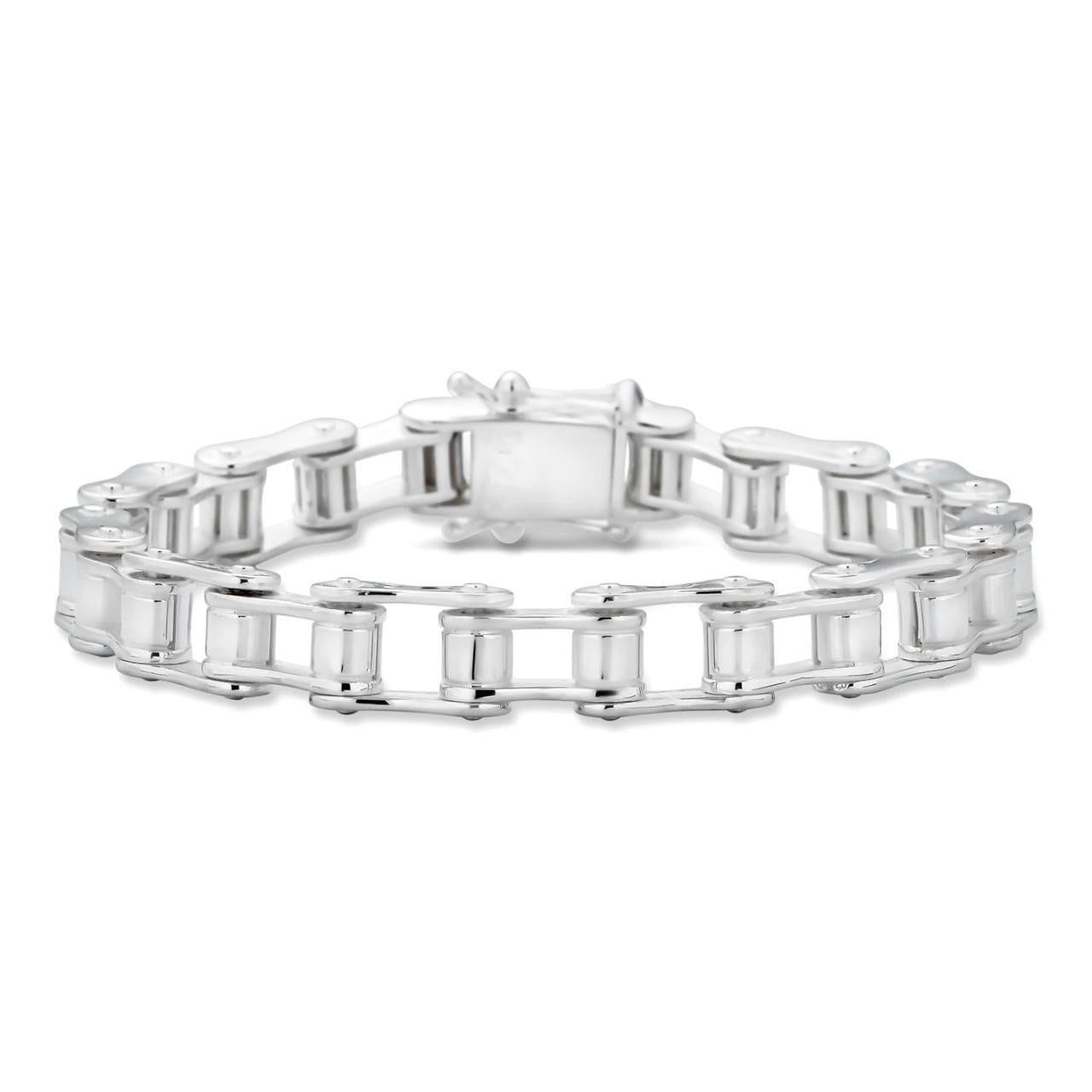 HarlemBling Bike Chain Bracelet - 925 Sterling Silver - 7"-9" - 9mm