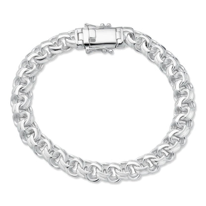 HarlemBling Bismark Garibaldi Chino Link Bracelet - 925 Sterling Silver - 7"-8.5" - 9mm
