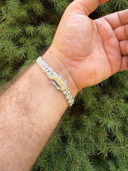 HarlemBling Bismark Garibaldi Chino Link Bracelet - 925 Sterling Silver - 7"-8.5" - 9mm