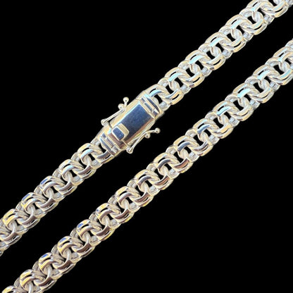 HarlemBling Bismark Garibaldi Chino Link Chain Necklace - 925 Sterling Silver - 18"-28" - 9mm