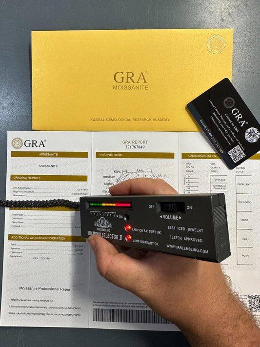 HarlemBling BLACK MOISSANITE 8mm Real Miami Cuban Link Prong Bracelet Iced Black Rhodium Over 925 Silver