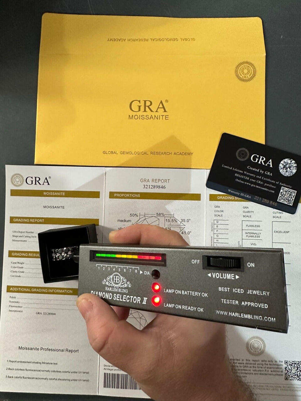 HarlemBling Black Moissanite Ring Real 925 Silver Hip Hop Iced Tennis Band 10mm Pass Tester