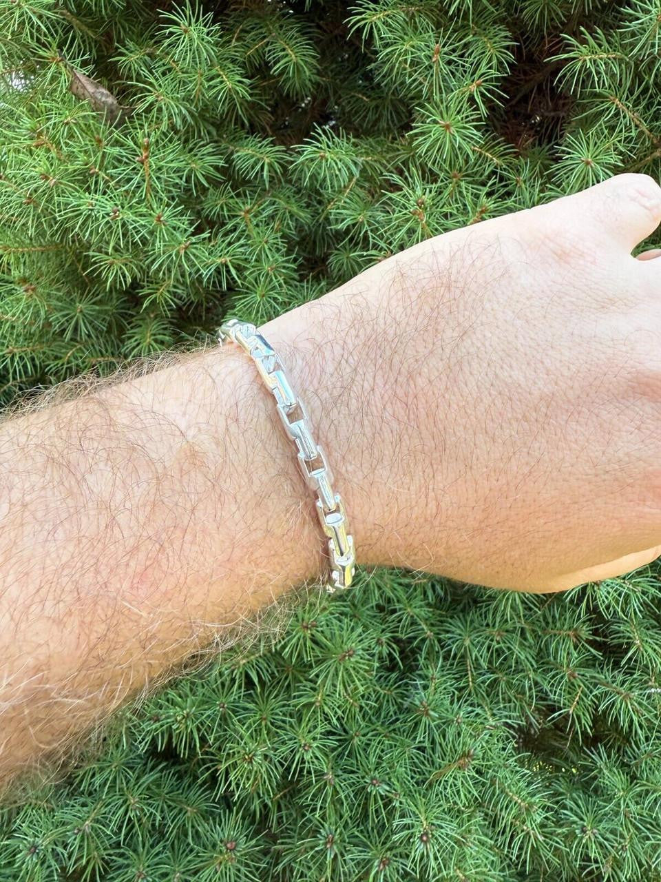 HarlemBling Bullet Rolo Chain Bracelet - 925 Sterling Silver - 7"-9" - 6mm