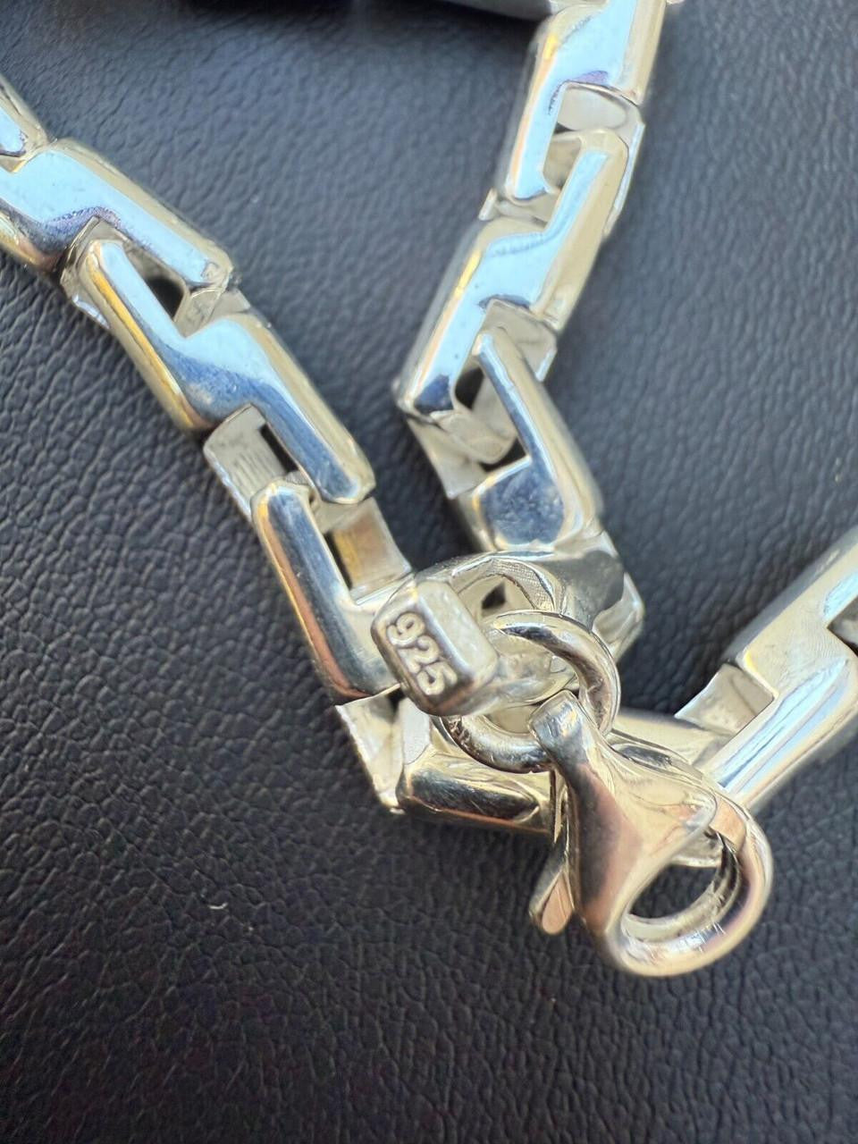 HarlemBling Bullet Rolo Chain Bracelet - 925 Sterling Silver - 7"-9" - 6mm