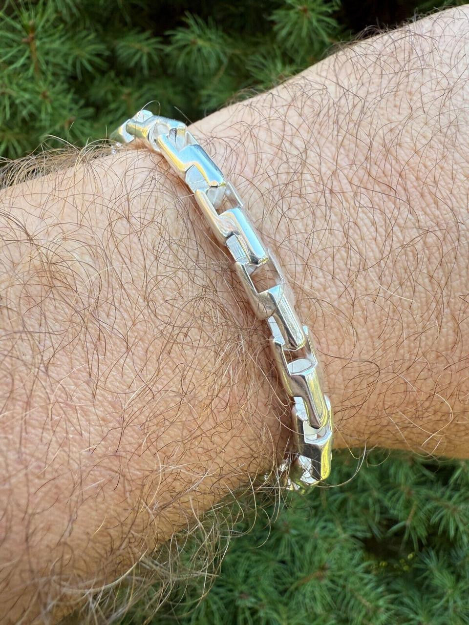 HarlemBling Bullet Rolo Chain Bracelet - 925 Sterling Silver - 7"-9" - 6mm