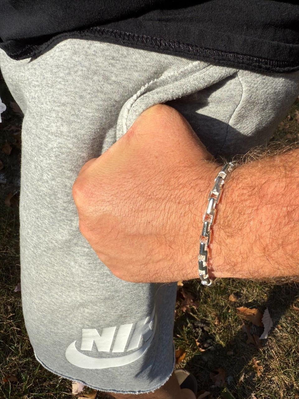 HarlemBling Bullet Rolo Chain Bracelet - 925 Sterling Silver - 7"-9" - 6mm