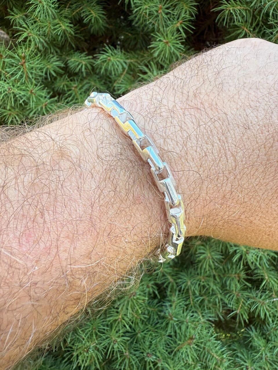 HarlemBling Bullet Rolo Chain Bracelet - 925 Sterling Silver - 7"-9" - 6mm