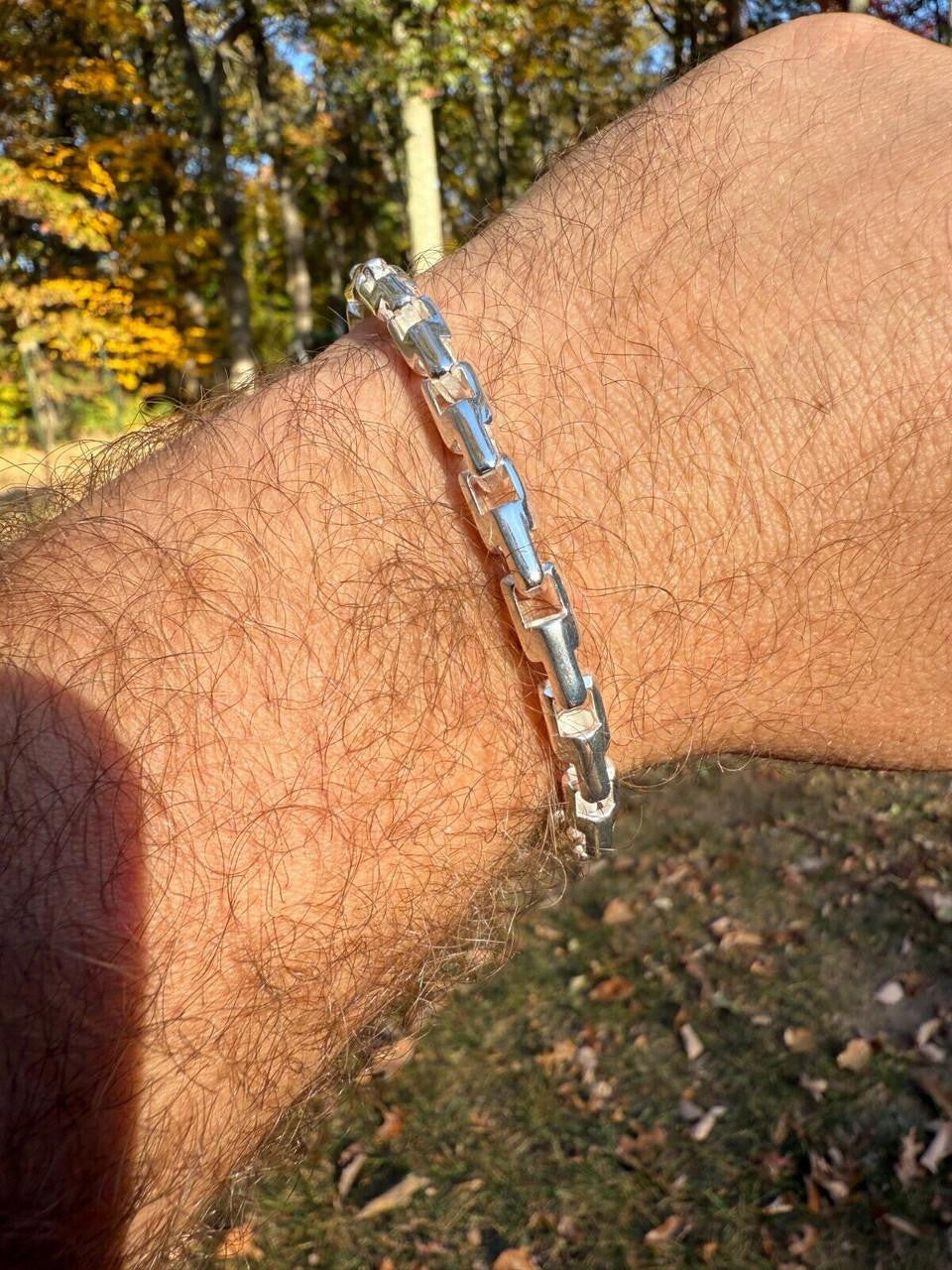 HarlemBling Bullet Rolo Chain Bracelet - 925 Sterling Silver - 7"-9" - 6mm