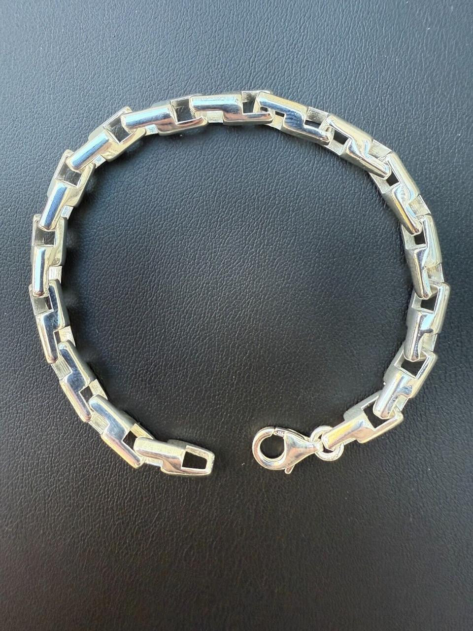 HarlemBling Bullet Rolo Chain Bracelet - 925 Sterling Silver - 7"-9" - 6mm