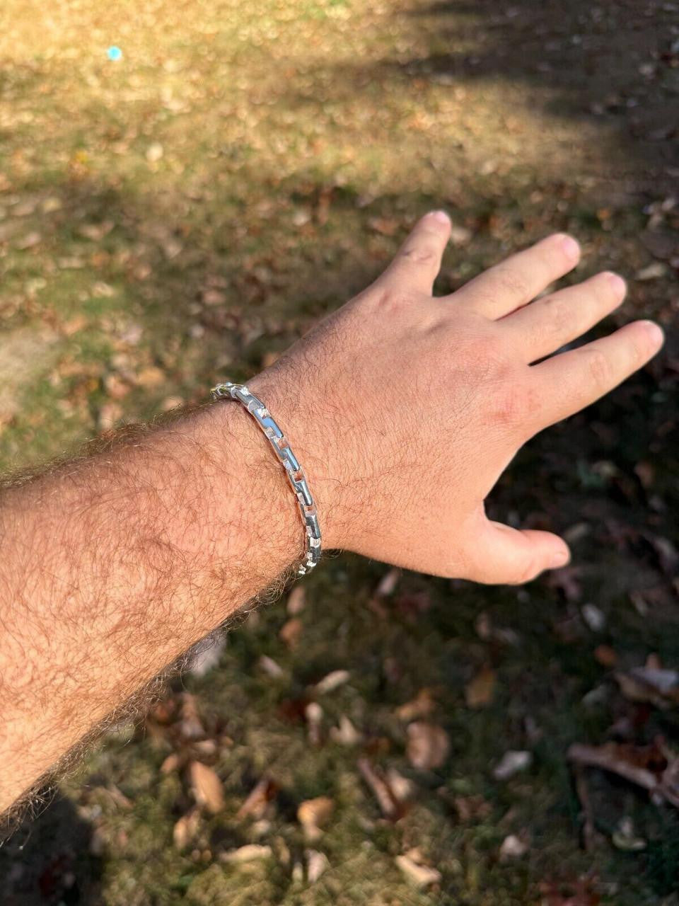 HarlemBling Bullet Rolo Chain Bracelet - 925 Sterling Silver - 7"-9" - 6mm