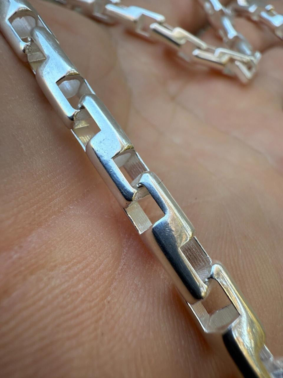 HarlemBling Bullet Rolo Chain Bracelet - 925 Sterling Silver - 7"-9" - 6mm