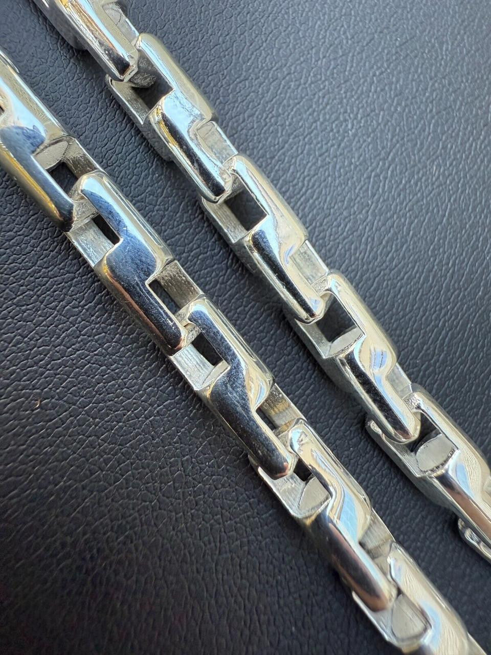 HarlemBling Bullet Rolo Chain Bracelet - 925 Sterling Silver - 7"-9" - 6mm