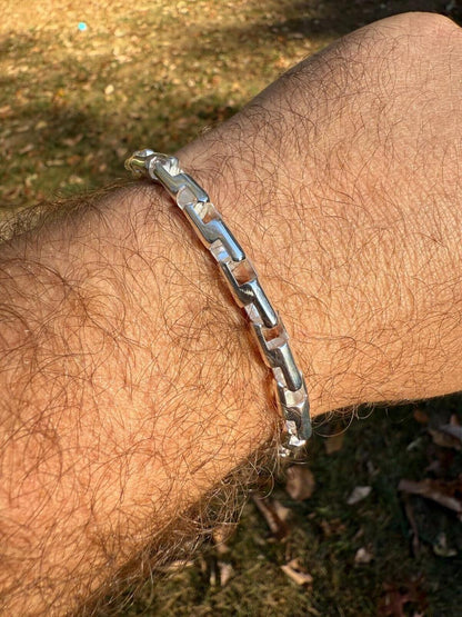 HarlemBling Bullet Rolo Chain Bracelet - 925 Sterling Silver - 7"-9" - 6mm