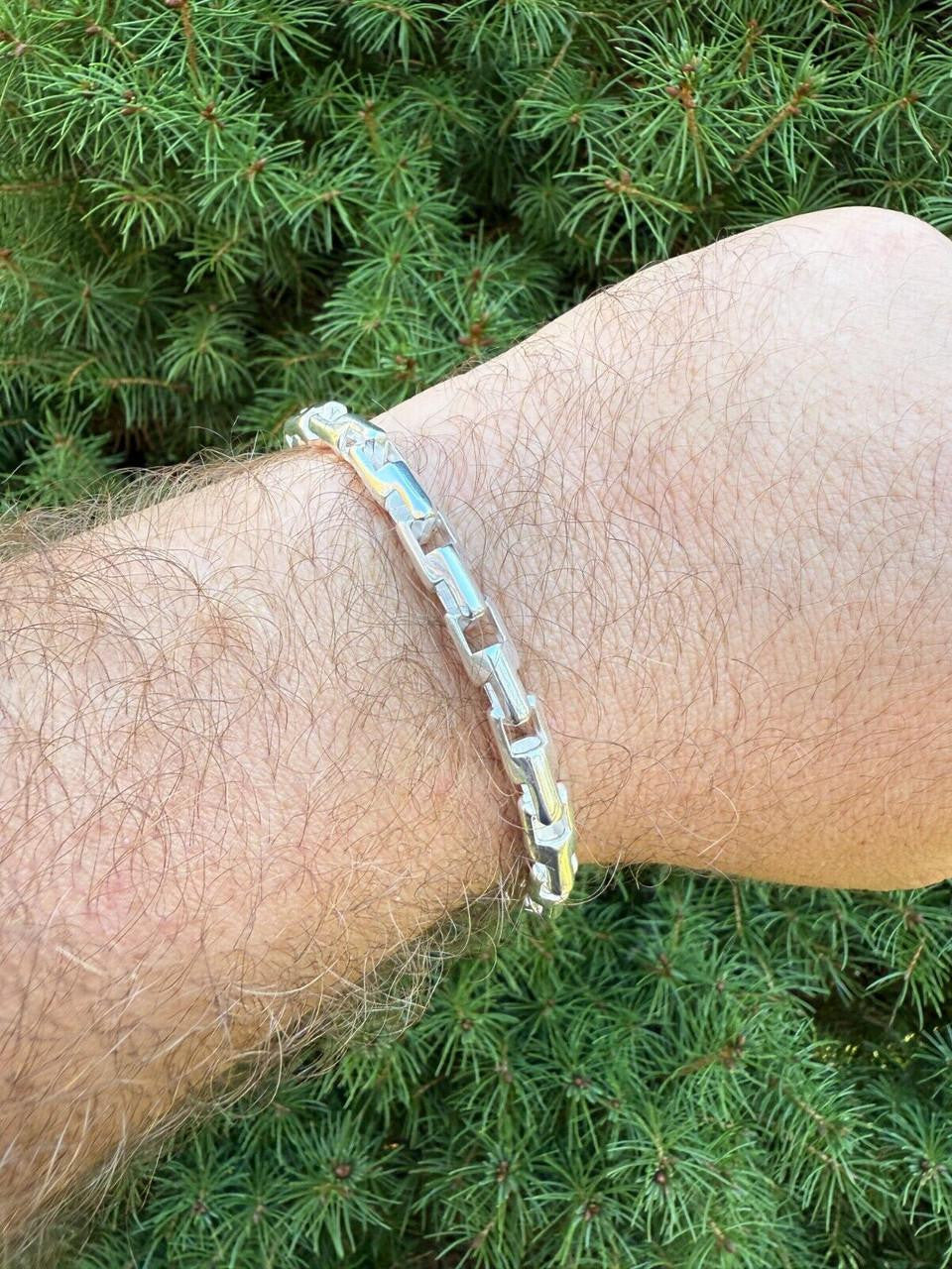 HarlemBling Bullet Rolo Chain Bracelet - 925 Sterling Silver - 7"-9" - 6mm