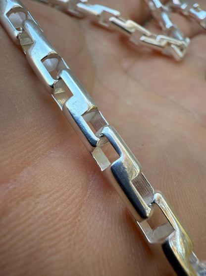 HarlemBling Bullet Rolo Chain Necklace - 925 Sterling Silver - 18"-28" - 6mm