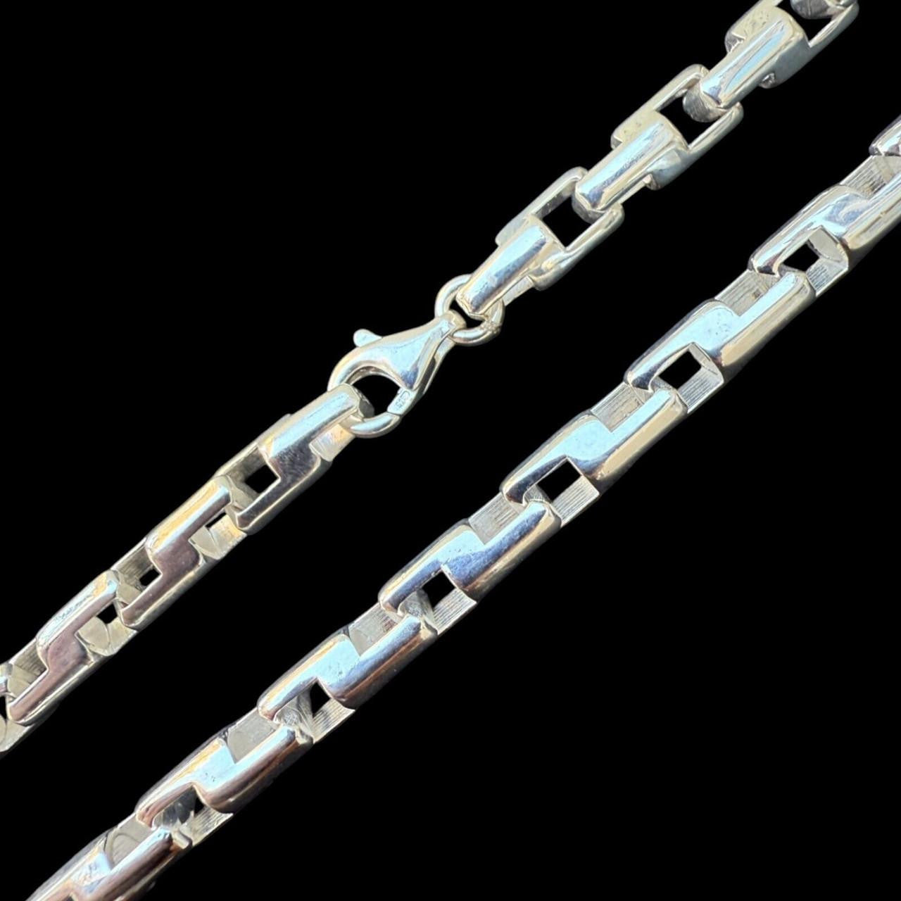 HarlemBling Bullet Rolo Chain Necklace - 925 Sterling Silver - 18"-28" - 6mm