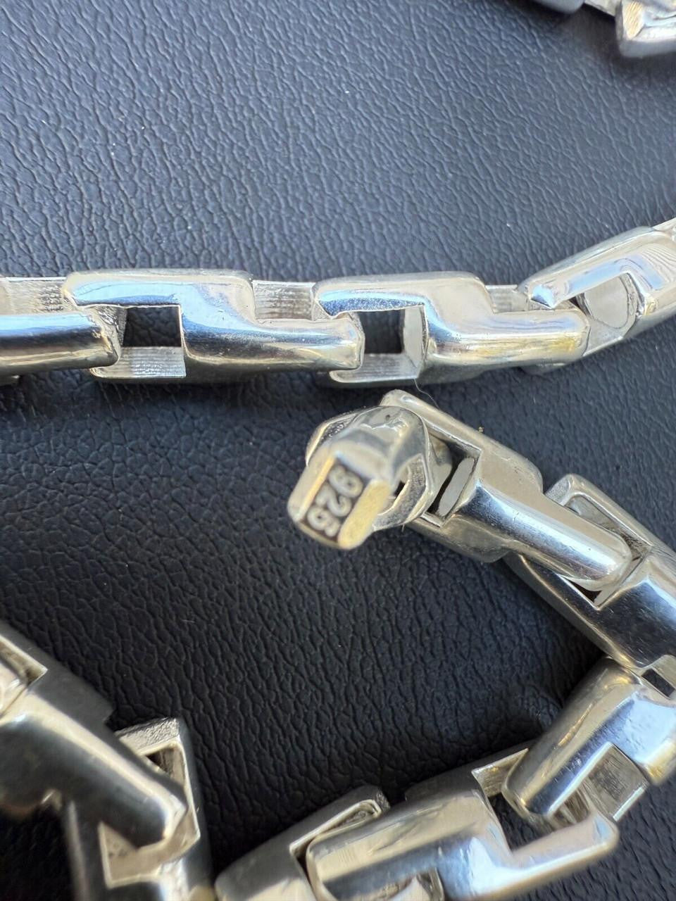 HarlemBling Bullet Rolo Chain Necklace - 925 Sterling Silver - 18"-28" - 6mm