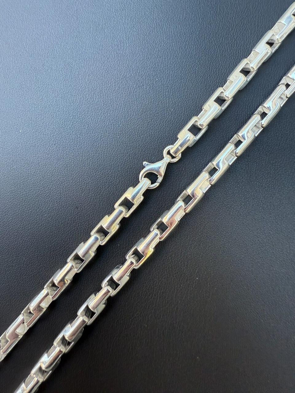 HarlemBling Bullet Rolo Chain Necklace - 925 Sterling Silver - 18"-28" - 6mm