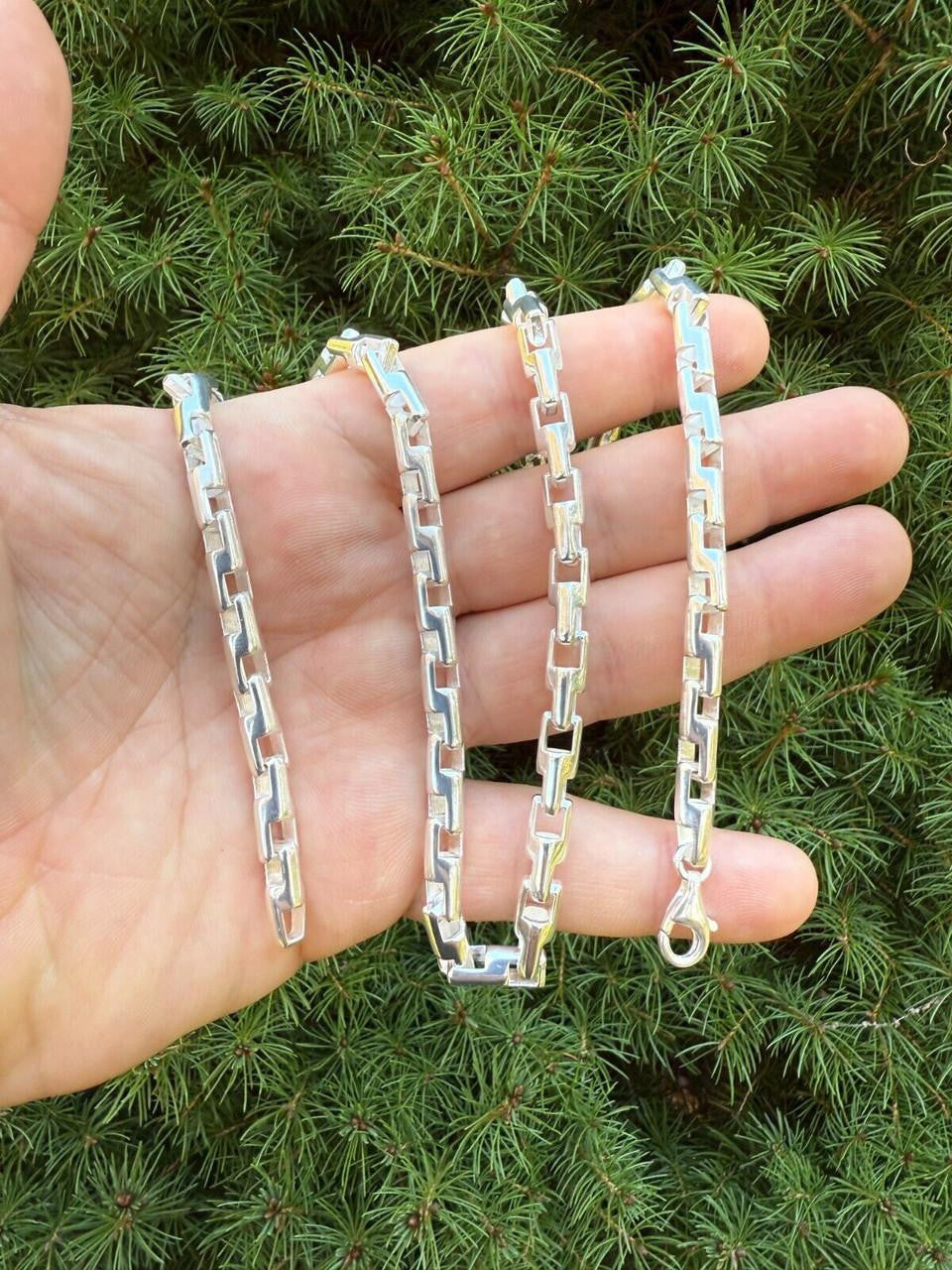 HarlemBling Bullet Rolo Chain Necklace - 925 Sterling Silver - 18"-28" - 6mm