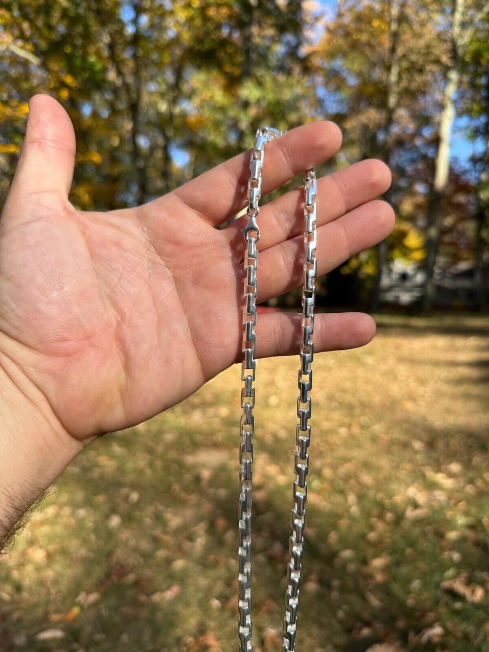 HarlemBling Bullet Rolo Chain Necklace - 925 Sterling Silver - 18"-28" - 6mm