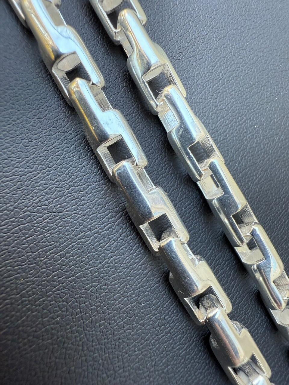 HarlemBling Bullet Rolo Chain Necklace - 925 Sterling Silver - 18"-28" - 6mm