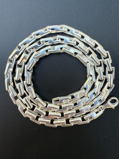 HarlemBling Bullet Rolo Chain Necklace - 925 Sterling Silver - 18"-28" - 6mm