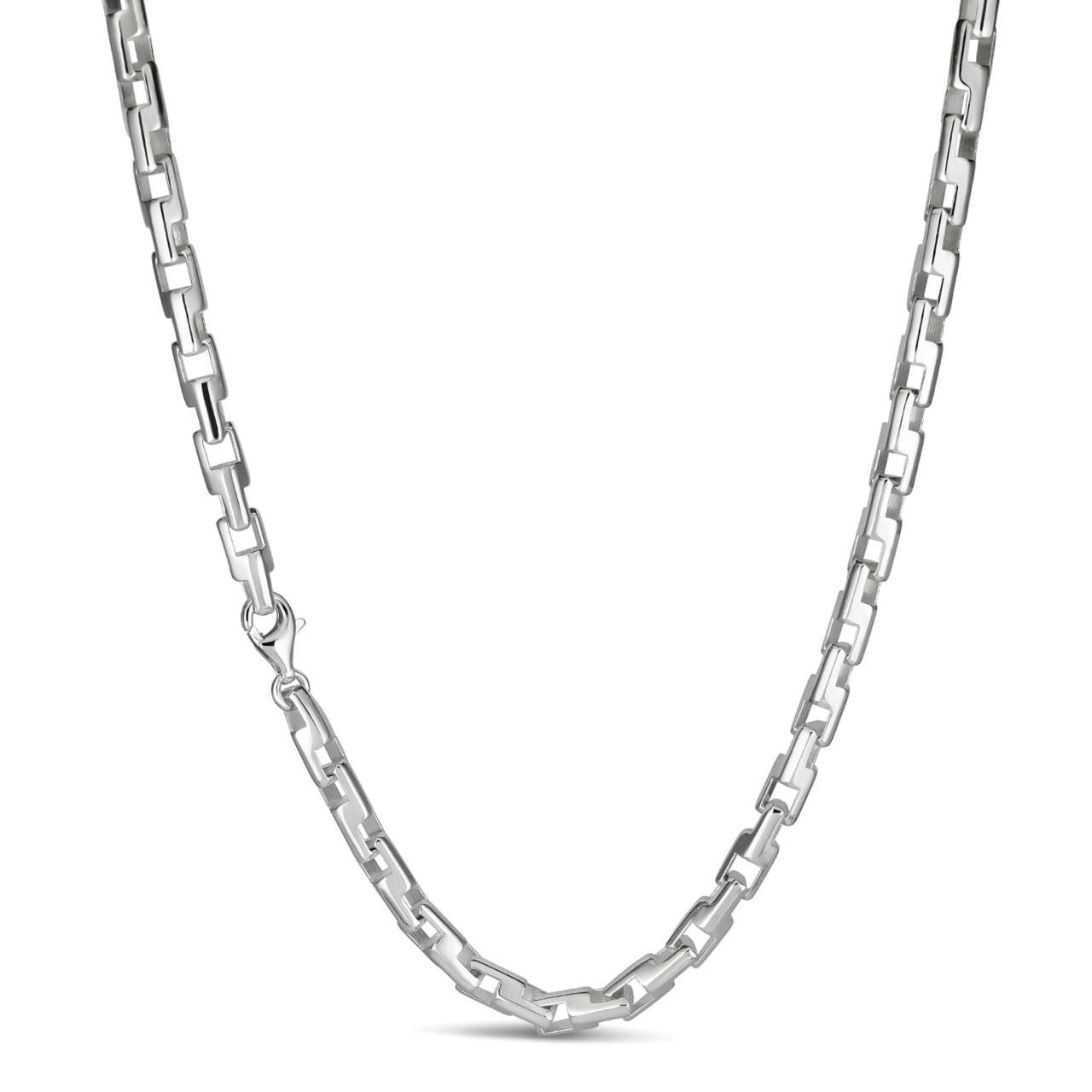 HarlemBling Bullet Rolo Chain Necklace - 925 Sterling Silver - 18"-28" - 6mm