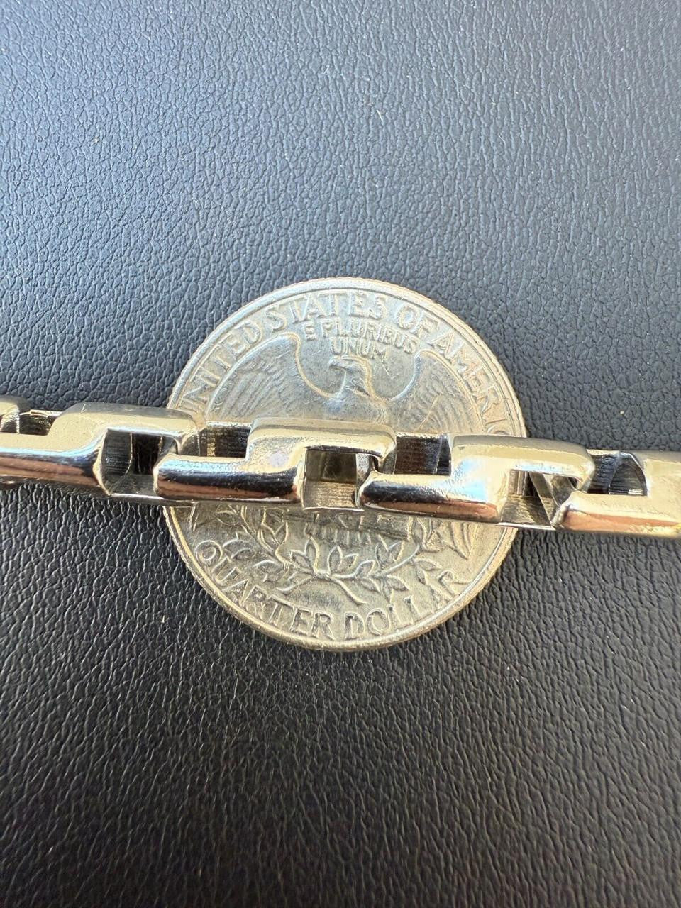 HarlemBling Bullet Rolo Chain Necklace - Oxidized 925 Sterling Silver - 18"-28" - 6mm