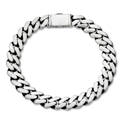 HarlemBling Cancun Cuban Link Chain Bracelet Sleek Clasp - 925 Sterling Silver - 7"-9" - 6mm-12mm
