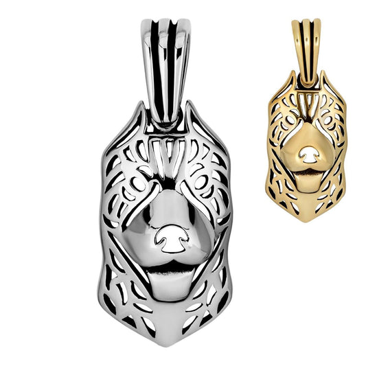HarlemBling Cane Corso Dog Pendant - 14k Gold Vermeil Or Oxidized 925 Silver - Small 1.5"
