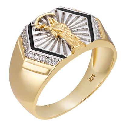 HarlemBling Can't Escape Death Ring - 14k Gold Vermeil 925 Silver - CZ Stones