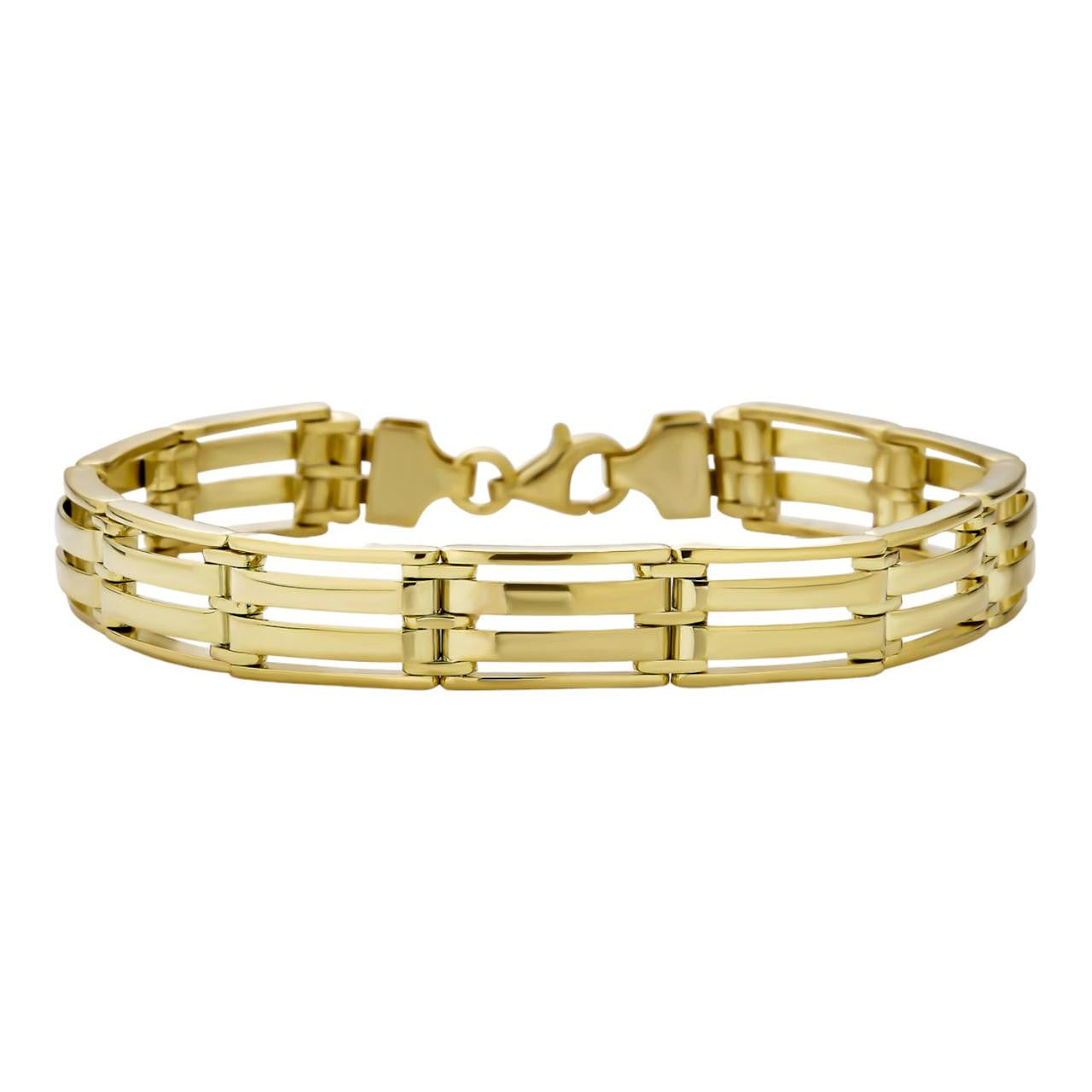 HarlemBling Classic Panther Bracelet - 14k Gold Vermeil 925 Silver - 8.5" - 10mm
