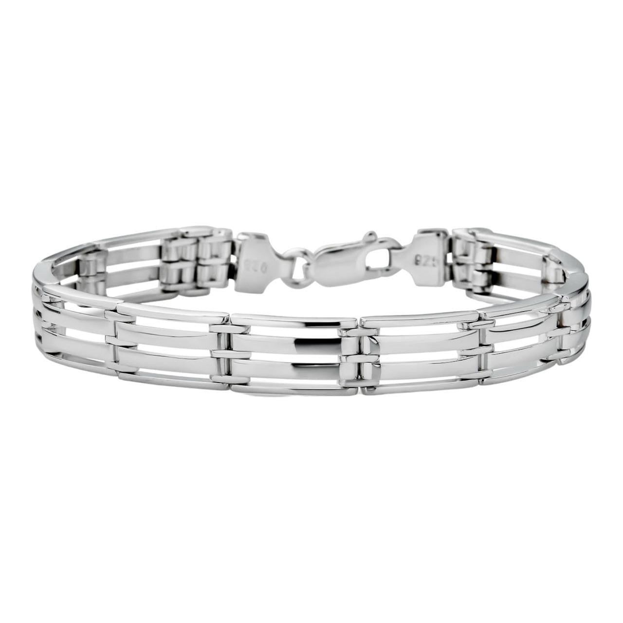 HarlemBling Classic Panther Bracelet - 925 Silver - 8.5" - 10mm