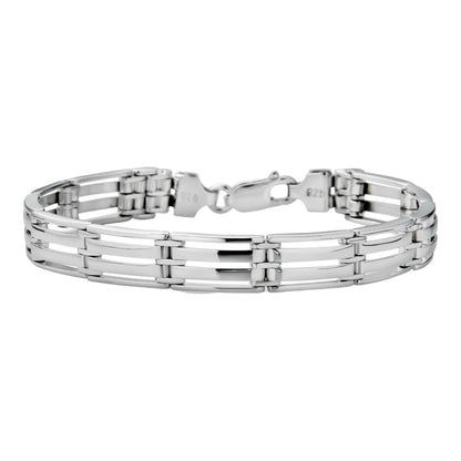 HarlemBling Classic Panther Bracelet - 925 Silver - 8.5" - 10mm