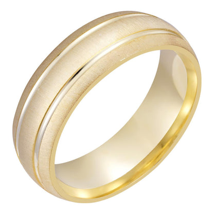 HarlemBling Classic Plain Wedding Band Ring - 14k Gold Vermeil 925 Silver