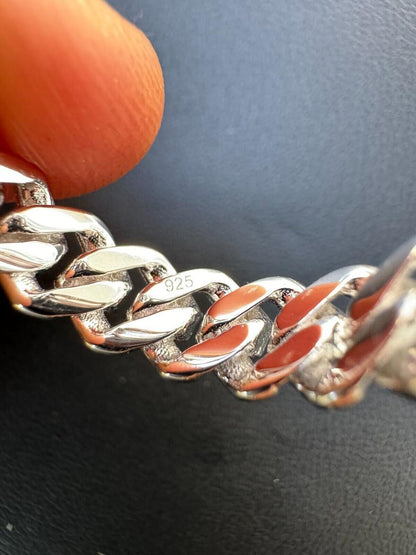 HarlemBling Classic Prong Miami Cuban Eternity Band Ring - 925 Silver - Plain