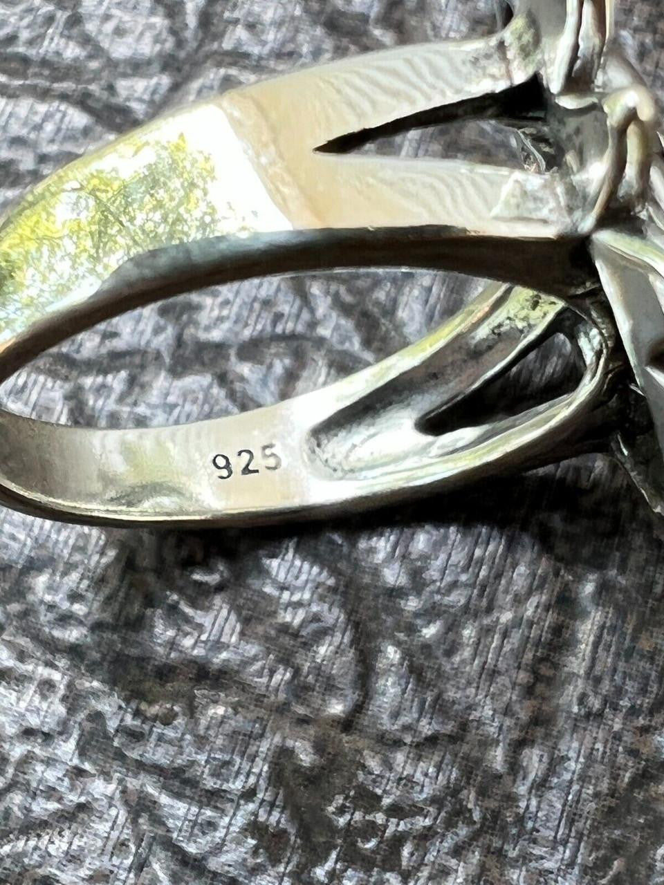 HarlemBling Cross On Anchor Ring - 925 Silver Oxidized - Plain