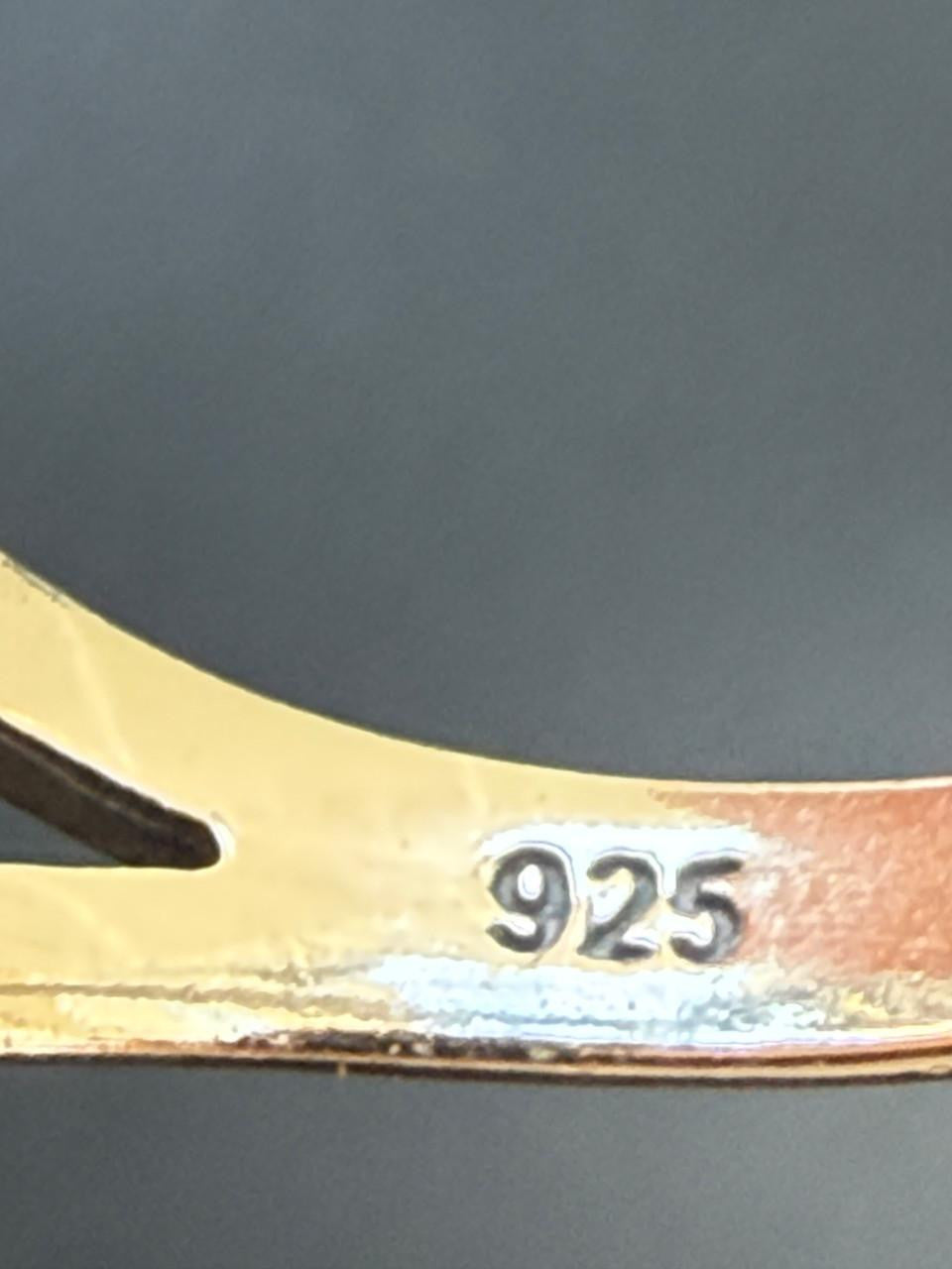 HarlemBling Cross On Anchor Ring - 925 Silver Oxidized - Plain