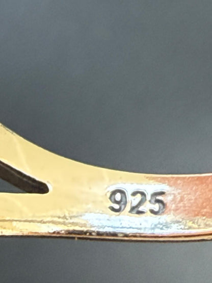 HarlemBling Cross On Anchor Ring - 925 Silver Oxidized - Plain