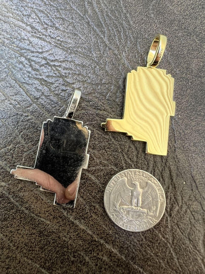 HarlemBling Cryptopunk NFT #4 Guy Smoking Blunt Iced Pendant Necklace Solid 925 Silver / 14k