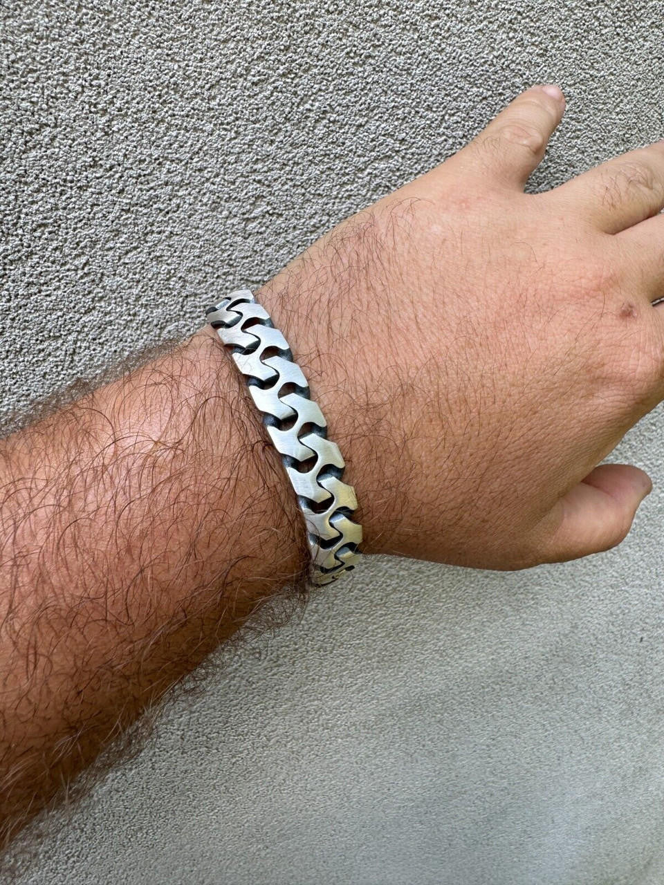 HarlemBling Custom Crazy Miami Cuban Link Bracelet 12mm Real 925 Silver Oxidized Finish