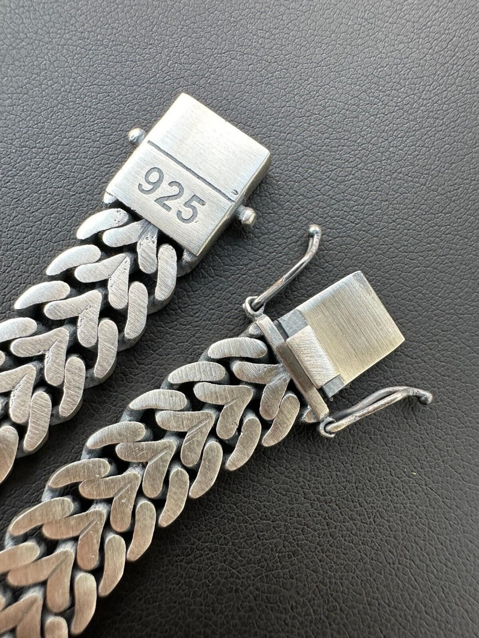 HarlemBling Custom Double Miami Cuban Open Franco Link Bracelet 12mm Wide Real 925 Silver