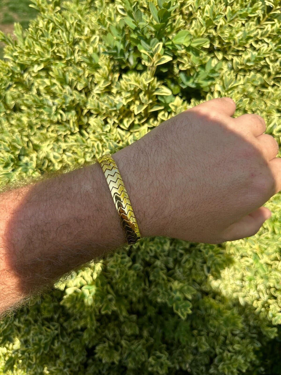 HarlemBling Custom Monaco Snake Bracelet Real 14k Gold Plated 925 Silver 10mm Men Ladies