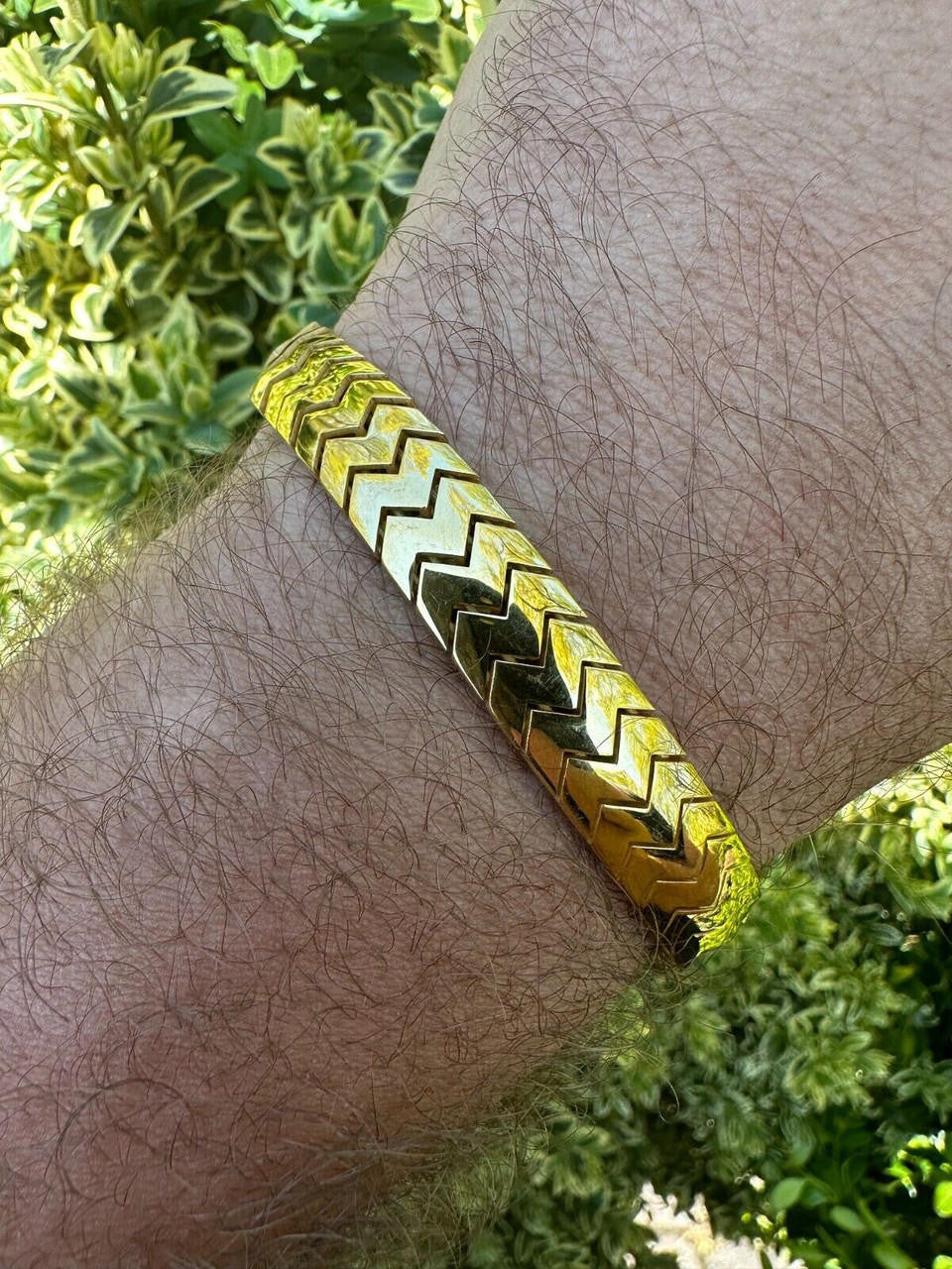 HarlemBling Custom Monaco Snake Bracelet Real 14k Gold Plated 925 Silver 10mm Men Ladies