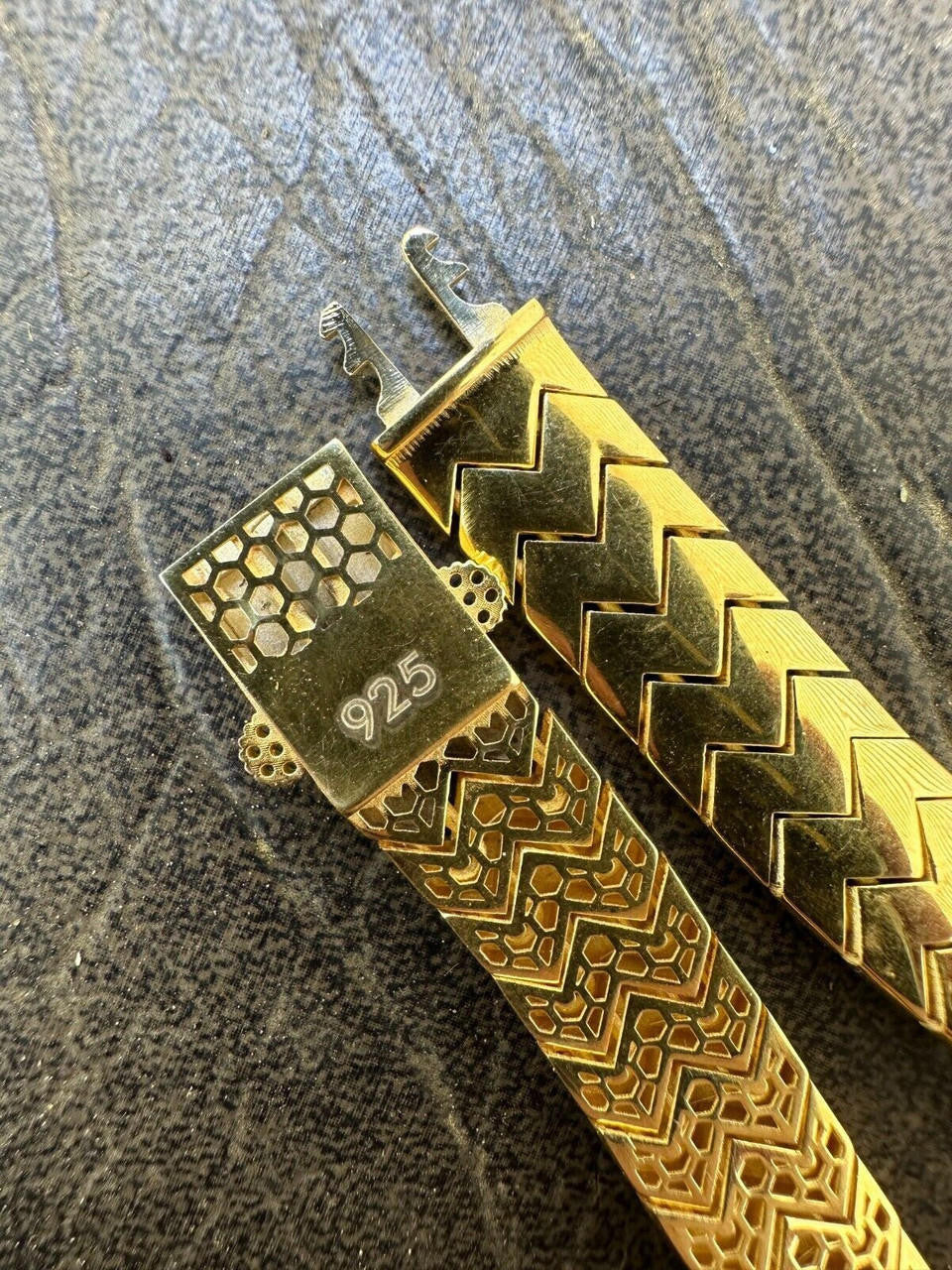 HarlemBling Custom Monaco Snake Bracelet Real 14k Gold Plated 925 Silver 10mm Men Ladies