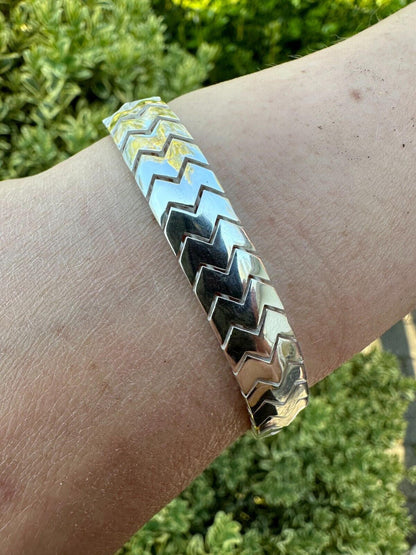 HarlemBling Custom Monaco Snake Bracelet Real 925 Sterling Silver Sleek 10mm Men Ladies 6-8"