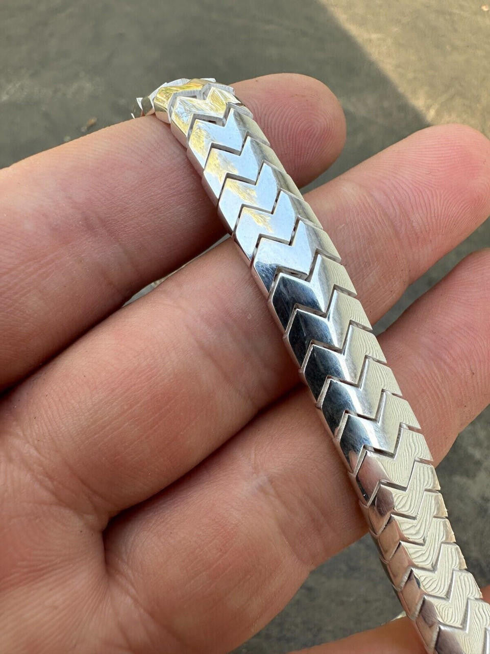 HarlemBling Custom Monaco Snake Bracelet Real 925 Sterling Silver Sleek 10mm Men Ladies 6-8"