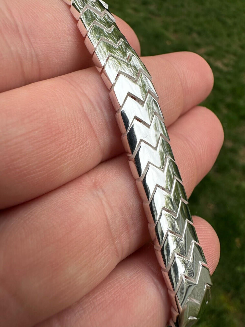 HarlemBling Custom Monaco Snake Bracelet Real 925 Sterling Silver Sleek 10mm Men Ladies 6-8"